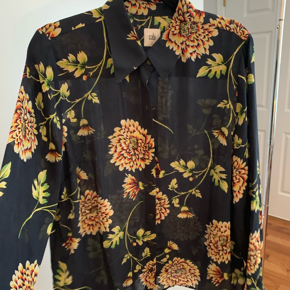 Cabi Floral Blouse